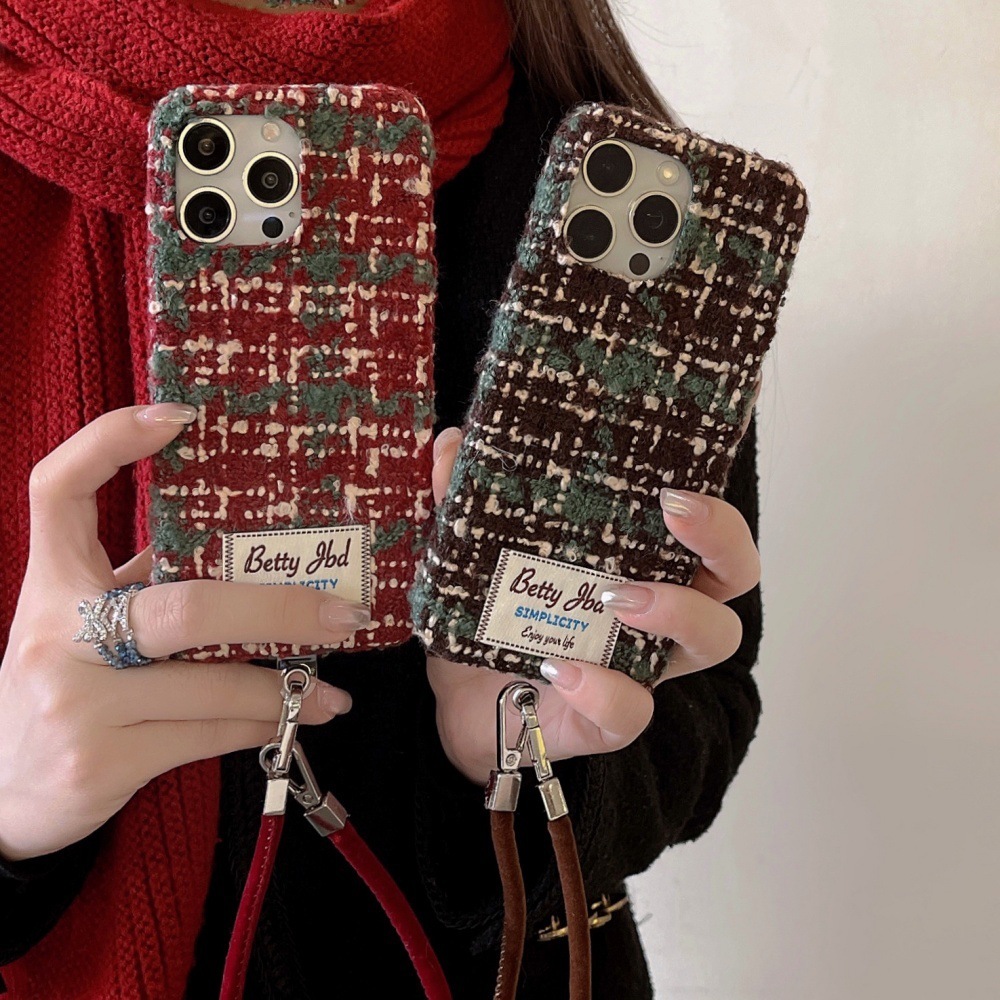 Red and Green Christmas Phone Case Compatible with iPhone 17/16 Pro Personalized Lanyard iPhone 15/14 Cartoon