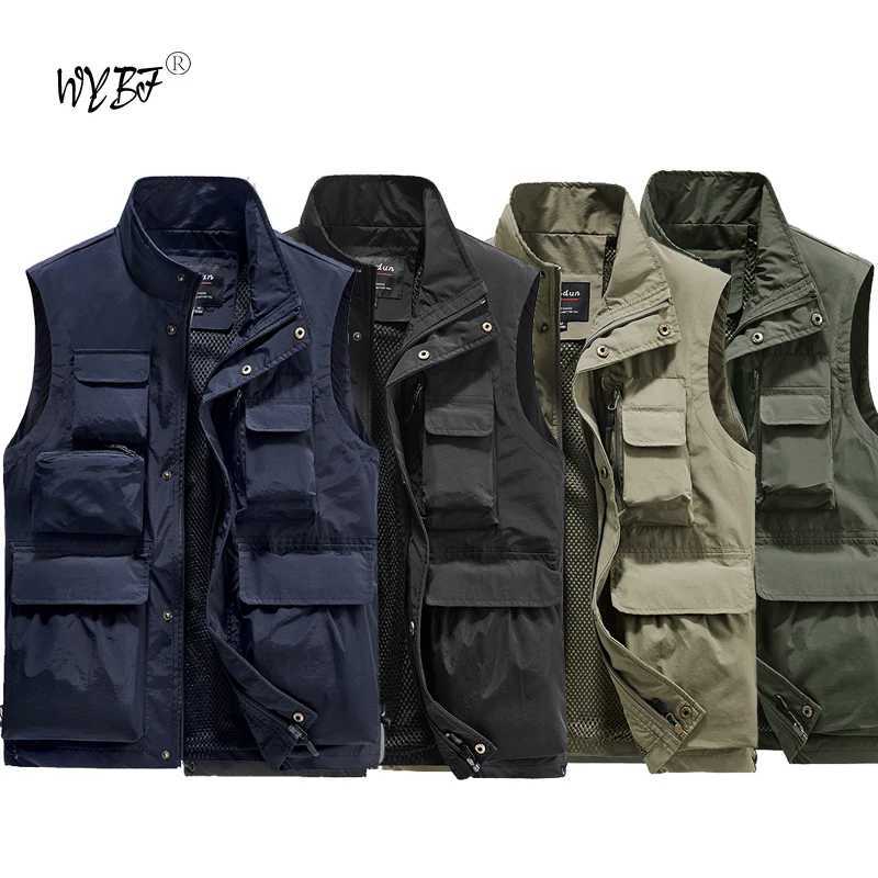 Summer New Pockets Men US Tactical Hiking Fishing Vest Mens Photographer Waistcoat Mesh Cargo Camping Climb Jacket Tool Vest X250403