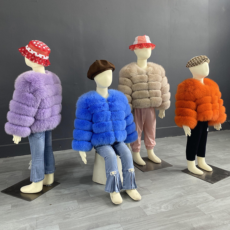 Winter Girls Faux Fur Coat Elegant Baby Girls Fox Fur Jackets And Coats Warm Parka Kids Outerwear Clothes Thick Girls Coat 250908