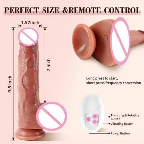 Remote Thrusting 86 Inches Lifelike Medical Liquid Silicone Dildo Artificial Penis Vibrator Sex Toys for Woman Sex Products
