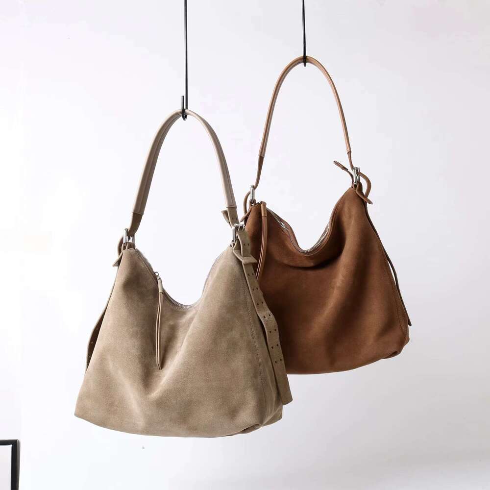 Luxury Bag Designer New Upgraded Matte Casual Niche Design High-end Leather Bucket One-Shoulder Cross-Body Handbag