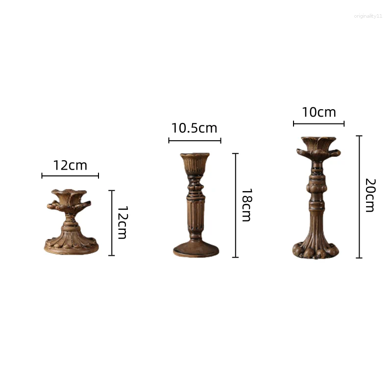 Candle Holders Resin Handicraft Vintage Holder Carve Designs Candelabrum Table Ornament Wedding Centerpieces Home Decoration H260310