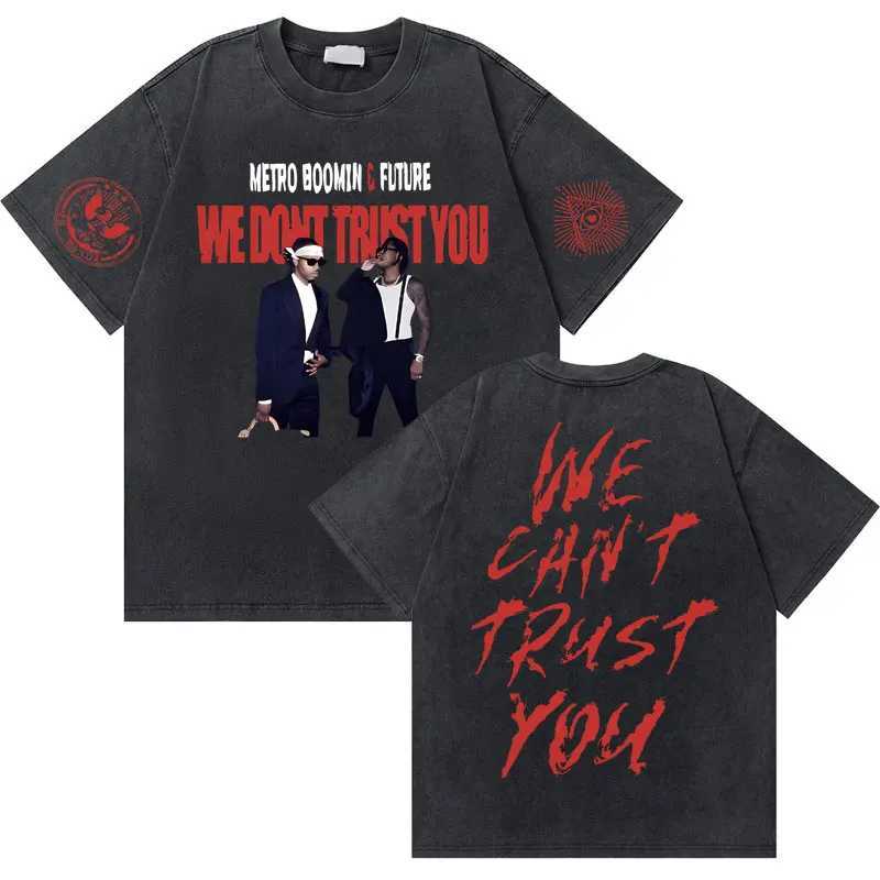 Rapper Metro Boomin Heroes Villains Graphic T-shirt Men Fashion Washed Vintage Short Sleeve Tees Male Hip Hop Oversized Tshirt X250403 - view 7