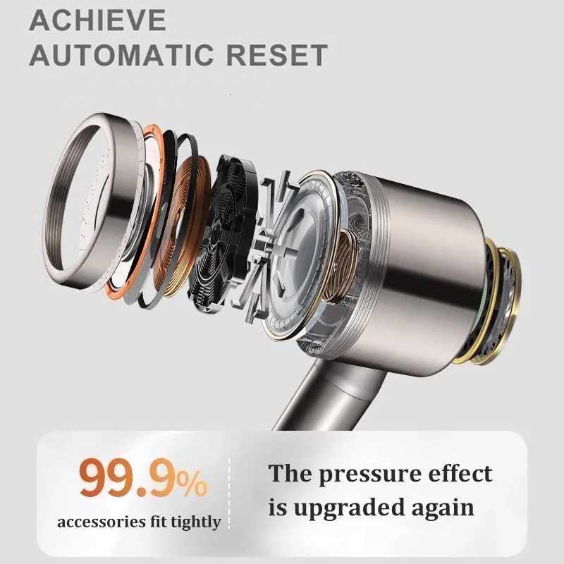 304 Stainless Steel Shower Nozzle Filter Booster Large Water Volume Handheld Household Universal Shower Set Y251103