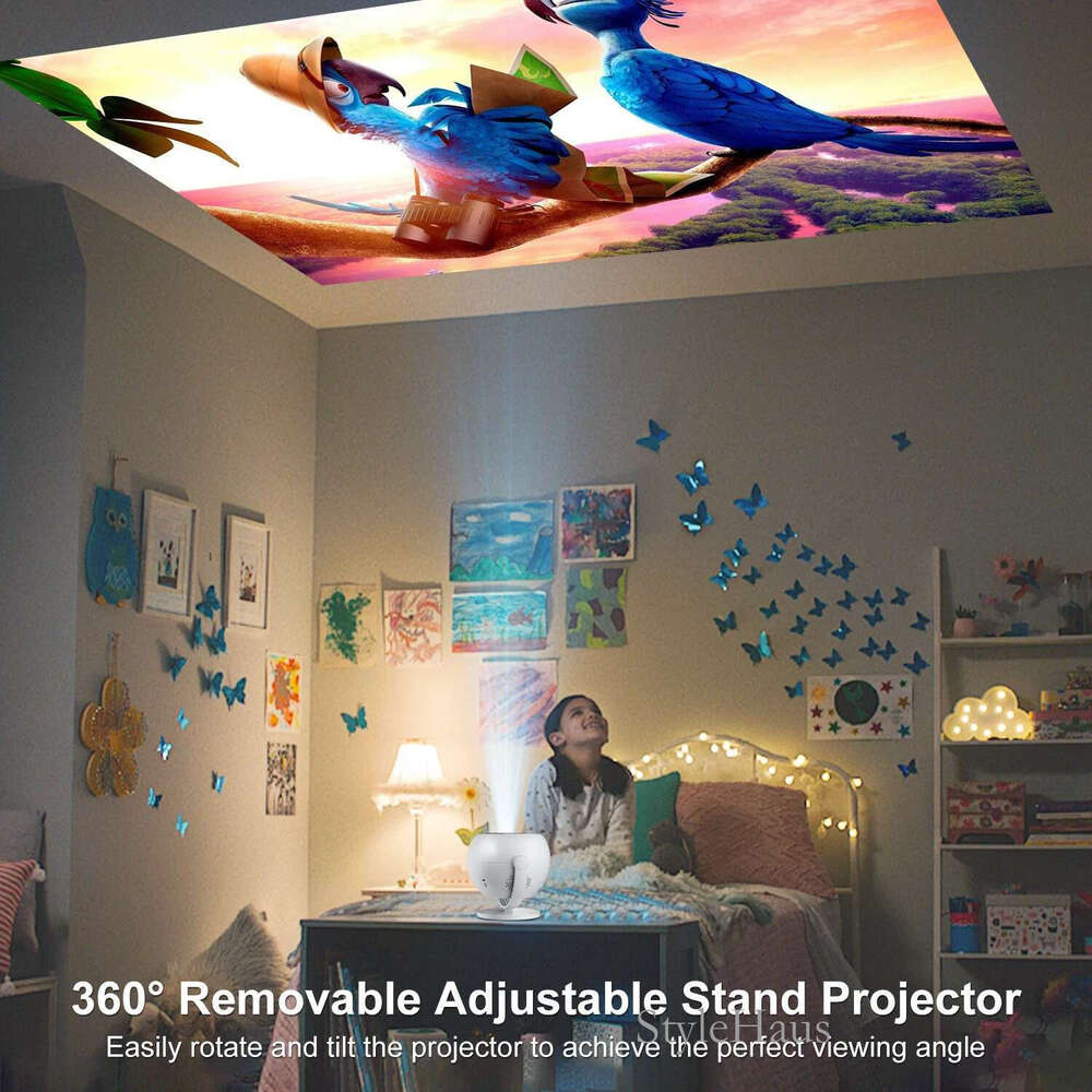 Salange P360 Projector 4K Video Android11 5GWifi Allwinner H713 200ANSI BT5.2 720P Outdoor 360 Rotate Home Cinema Auto Keystone