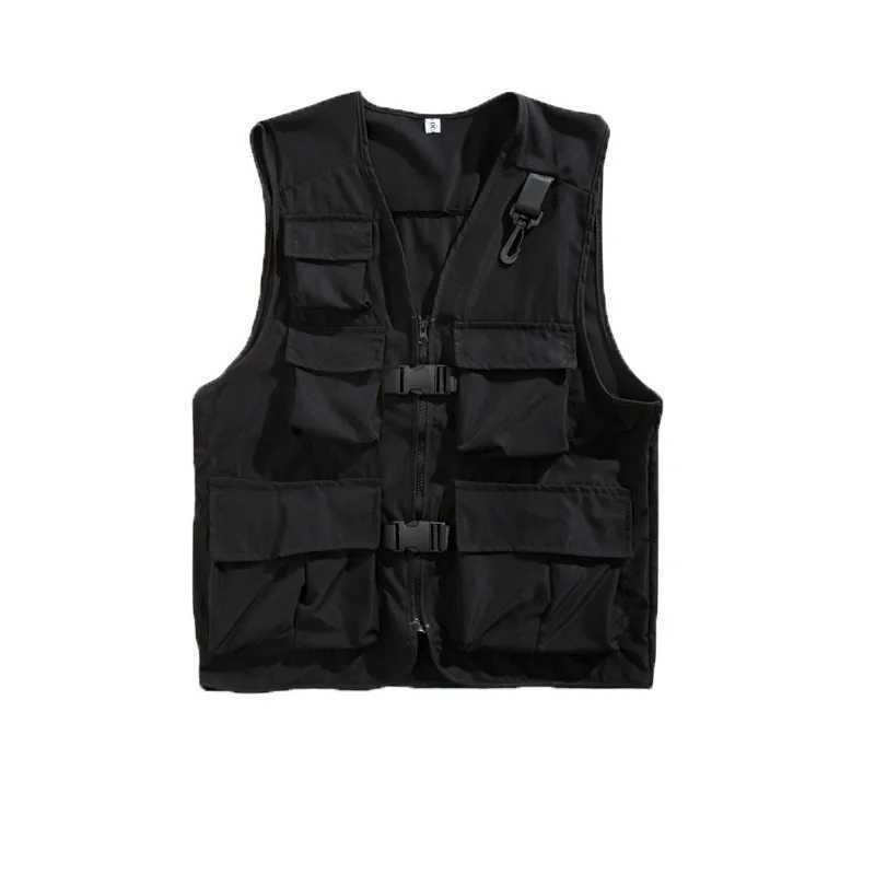 Men Summer Outdoor Work Safari Fishing Travel Photo Hiking Vest with Pockets Gym Jogging Running Sport Sleeveless Mesh Waistcoat X2504031