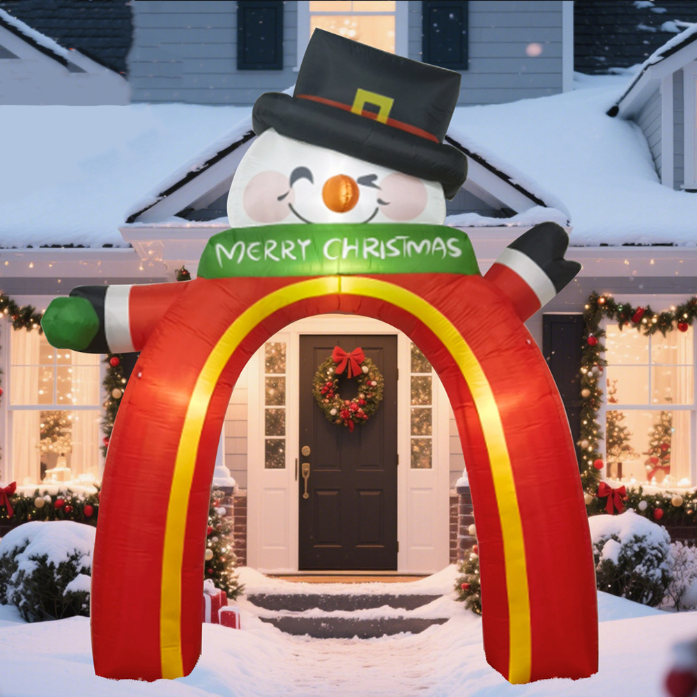 Christmas decorations for the garden: glowing gingerbread snowmen, Santa Claus, Christmas tree, inflatable figures zyc241120