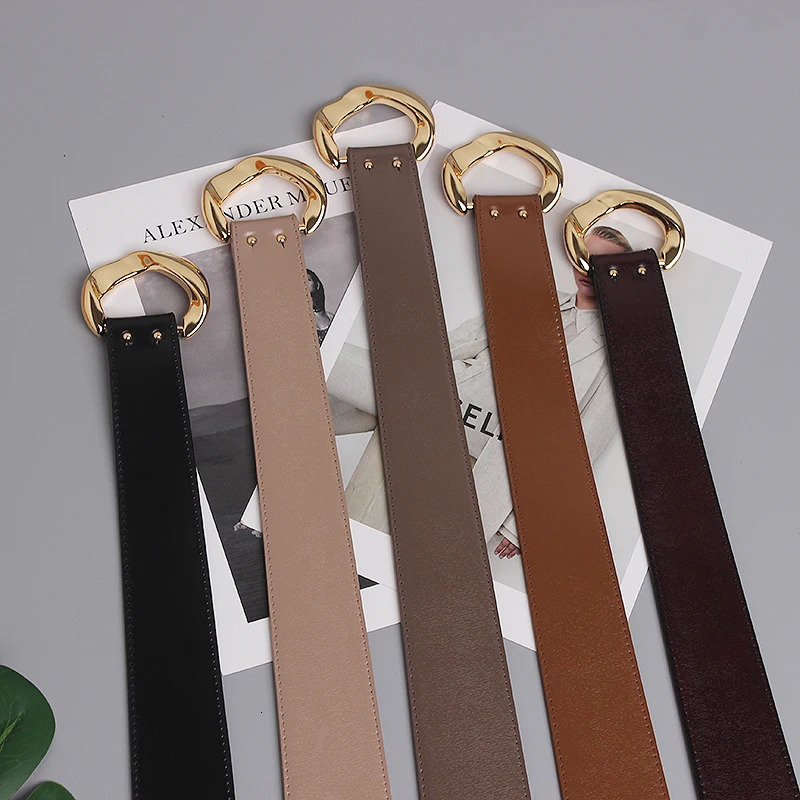 LANMREM Fashion PU Leather Belt Irregular Cowhide Waist Womens Decorative Suit Dress Sweater Waist Belts 2DB1870 251103