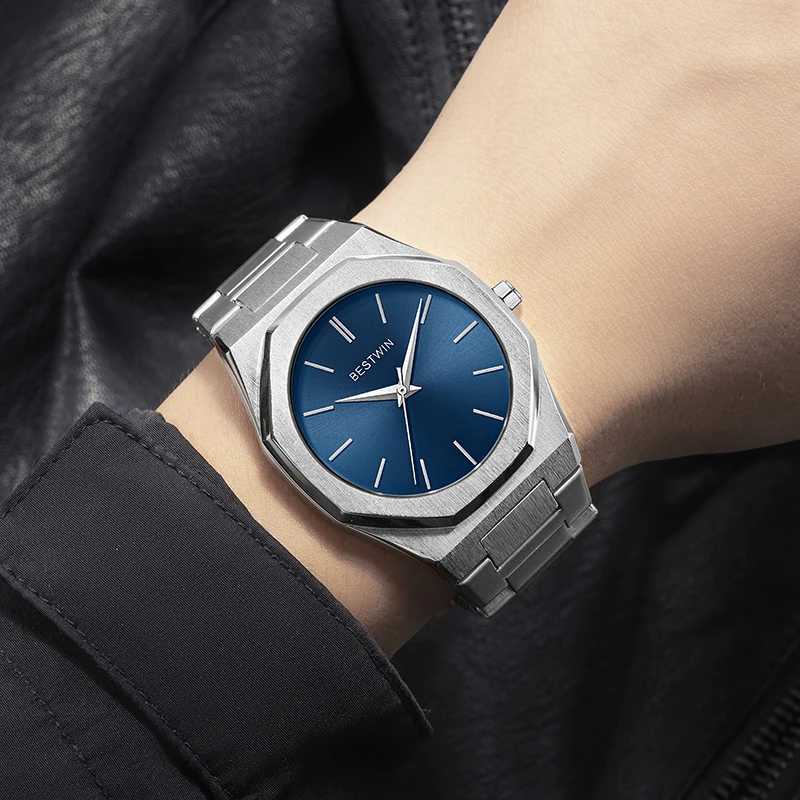 Luxury and unique mens alloy steel with quartz simple dial for business parties mens fashion mens fashion Y250403