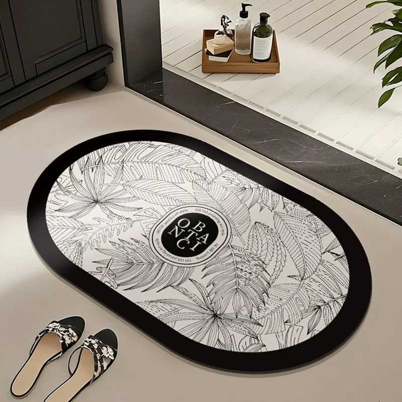 Bathroom floor mat non slip foot mat at the entrance of the bathroom soft diatomaceous earth mud absorbent and dirt resistant C251103