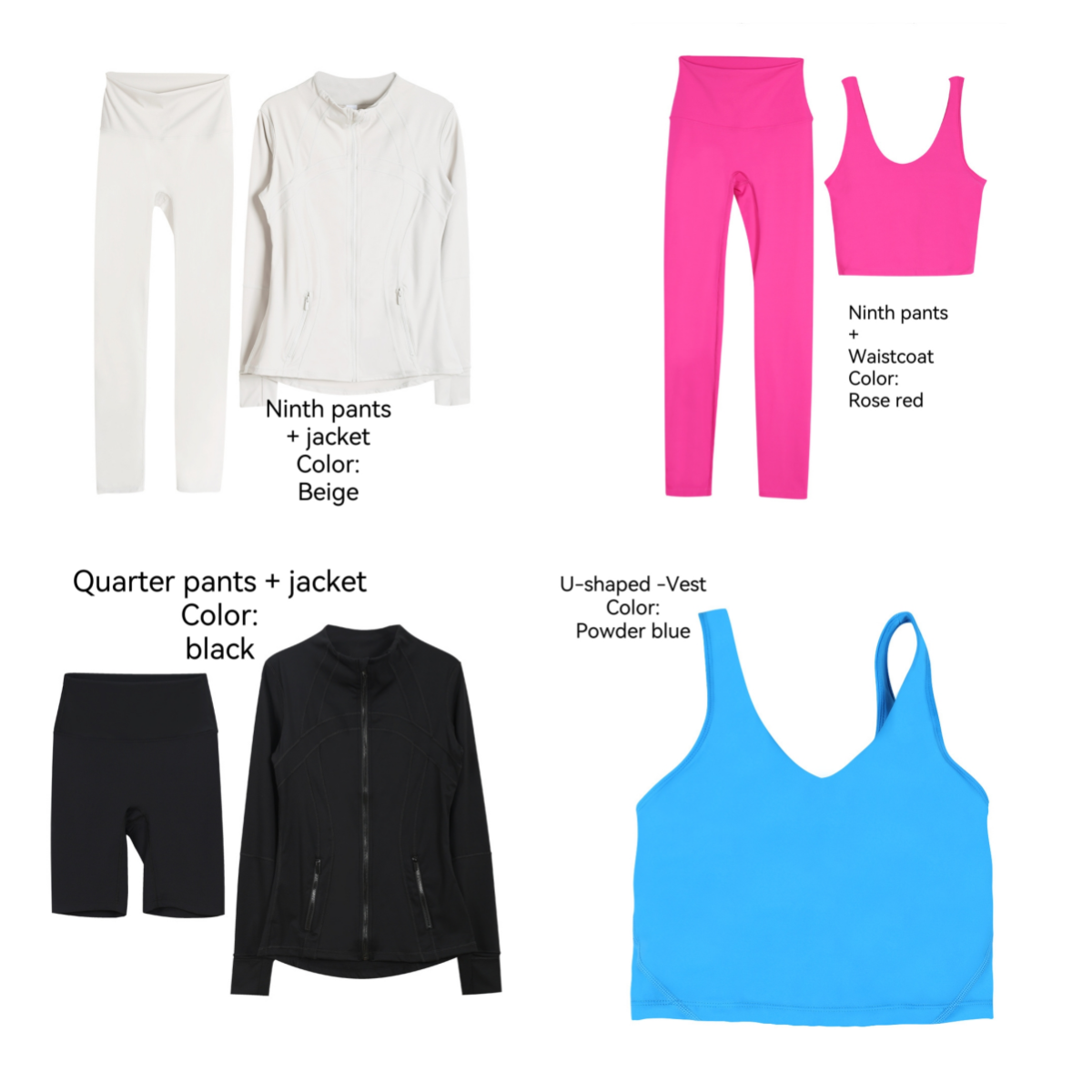 Hot sale Women's Yoga lingerie Bra leggings set Pants set yoga Jacket Summer U-shaped Ring Built-in Chest Pad Sports Bra for Women Gym Sleeveless Fitness Yoga Tank