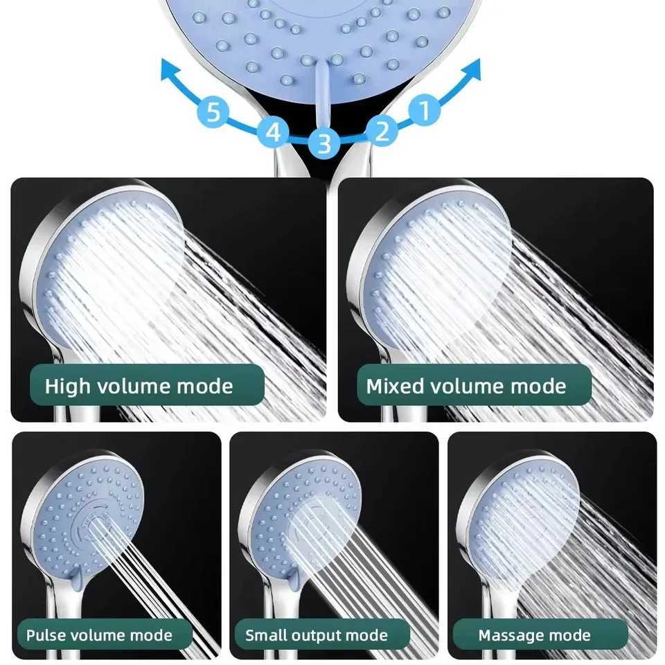 Bathro Pressuri Hand Shower Package Accessories Shower Nozzle Large Water Output 5 Models Universal Adaptation Save Water Y251103