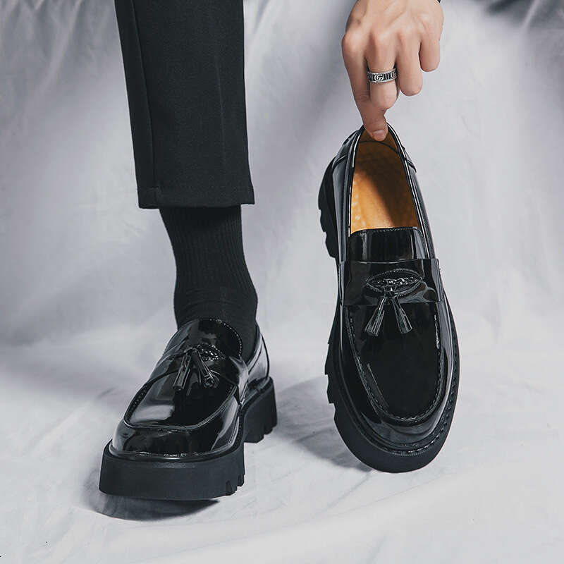 2024 Large Size New Fashion Men's Formal Business Leather Shoes Trendy Set