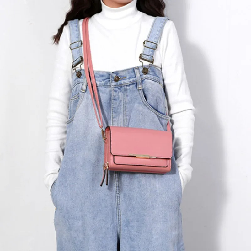 Women PU Leather Crossbody Fashion Bag Cellphone Bags Multi Pocket Card Holder Girls Shoulder Purse Small Handbags
