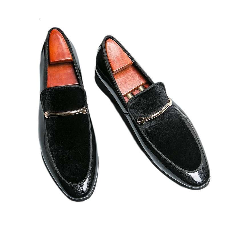Large Lefu size 46, spring and autumn new shoes, bean for men, patent casual leather shoes
