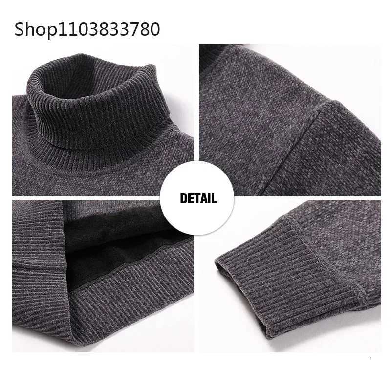 Men Turtleneck Sweater Casual Thick Mens Rollneck Knitted Sweater Warm Mens Jumper Woolen Sweater Male Outwear Knitwear 3XL 4XLT251103