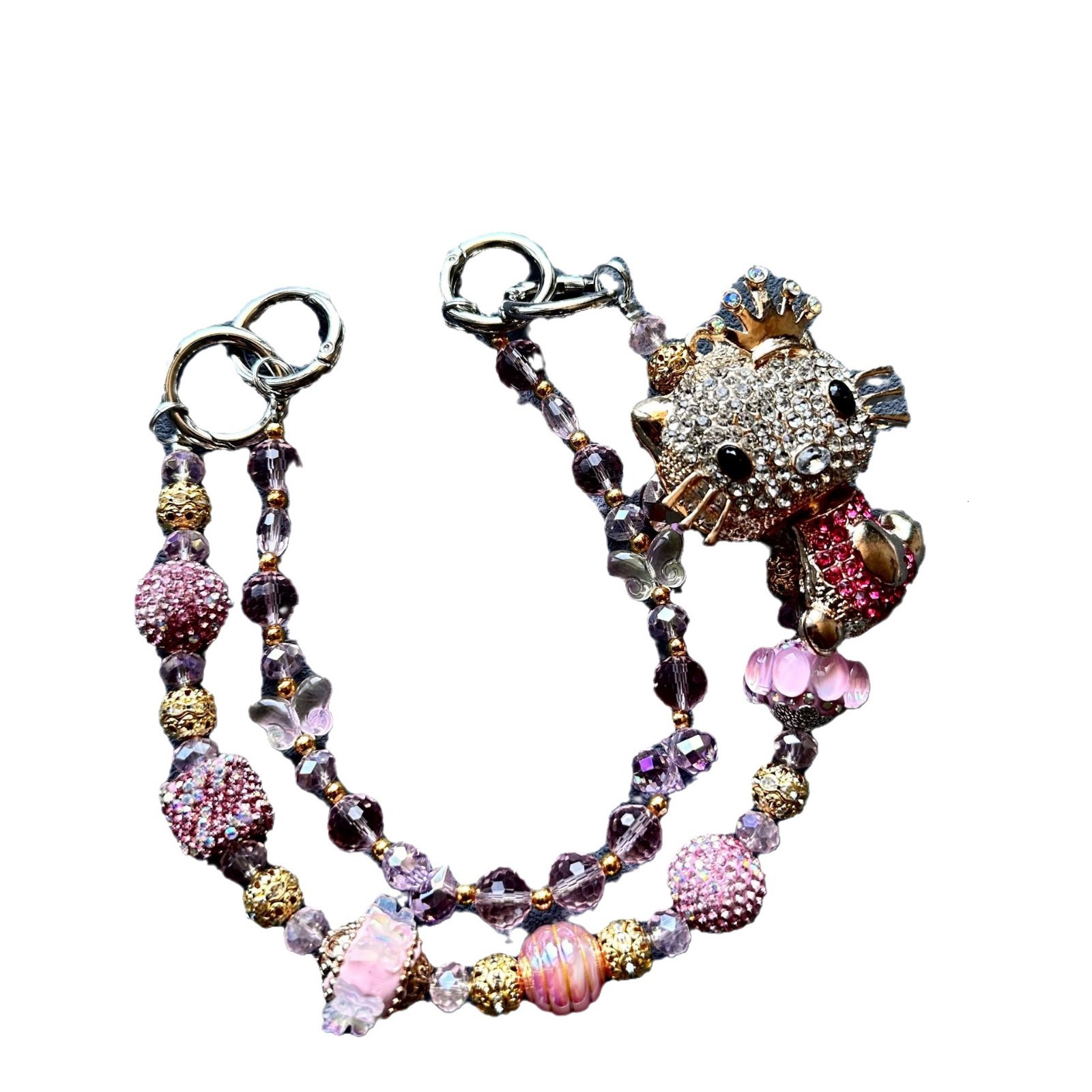 designer bag charm Heavy Craft Drill Rich Lady Live Room DIY Phone Bag Chain keychain designer