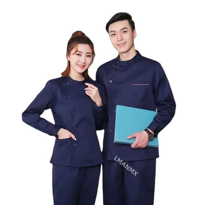 Nurse uniform long sleeved womens winter split suit oral and dental doctors household and postpartum care work clothes J251103