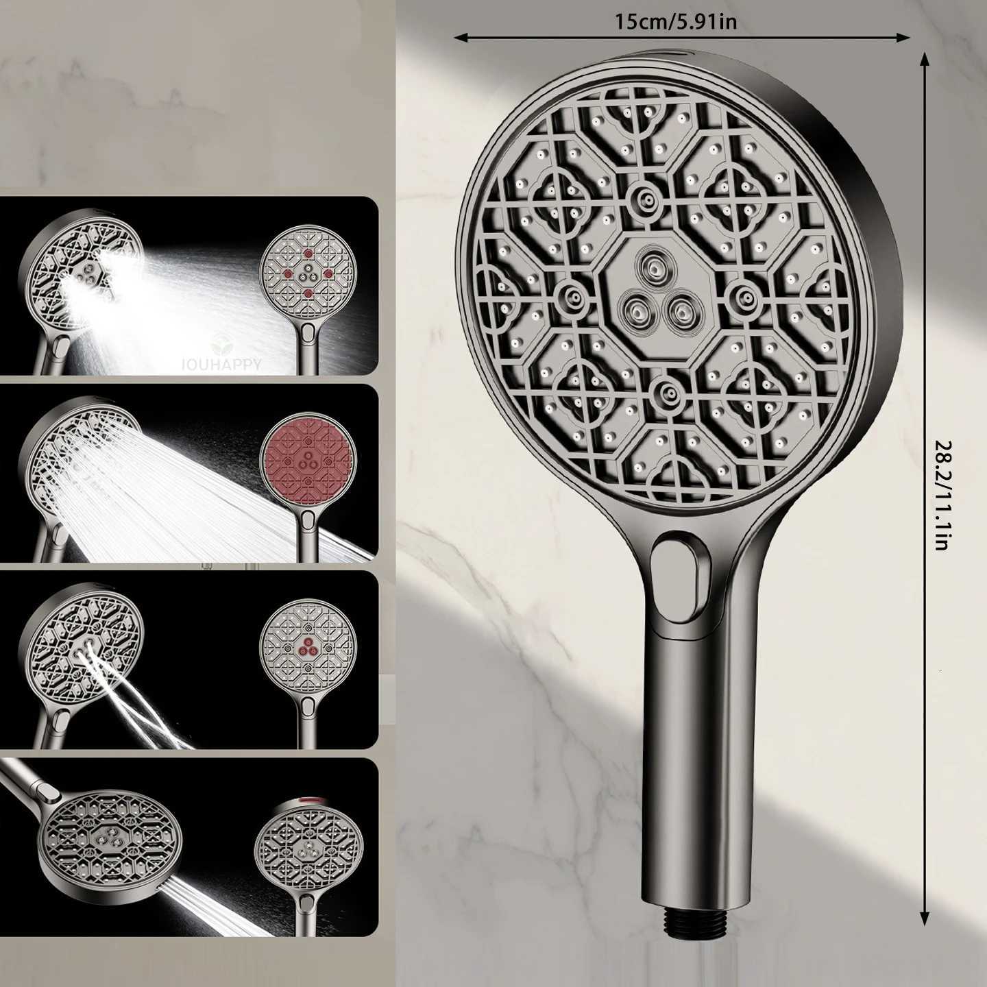 High Pressure Shower New 4 Jet Modes Powerf Pressuri Spa Spray Water Saving Shower Faucet Bathro Accessories Y251103