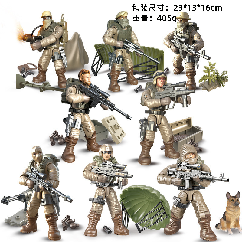 24 PcsLot WW2 Military Figures Building Blocks Nation Army Soldiers Assemble Bricks Educational For Boys Christmas Gift Toys 250908