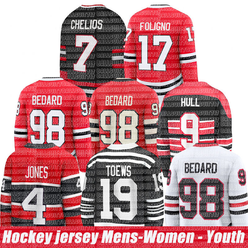 98 ConnorS Bedard Murphy chicago blackhawksS jersey Nick Foligno Seth Jones Philipp Kurashev Petr Mrazek Donato Jonathan Toews Clark Griswold jersey