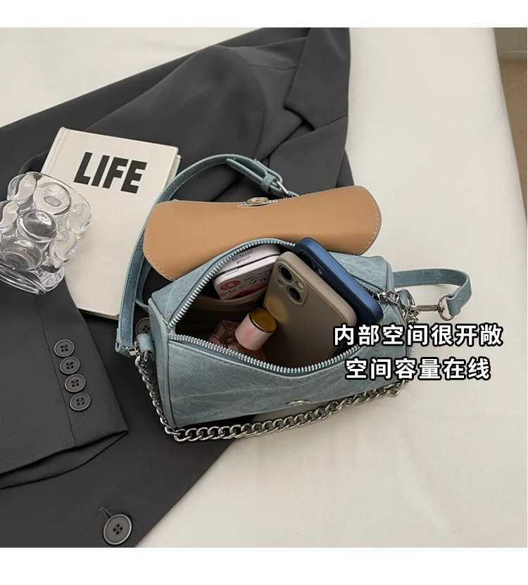 Luxury Women Brand PU Leather Crossbody Bag Casual Chain Pillow Messenger BagC250401