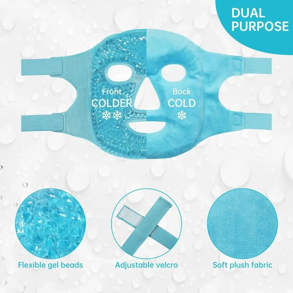 Relieve Fatigue Ice Gel Eye Face Mask Gel Beads Compress Reusable Sleep Mask Cold and Heat Reduce Face Puff Skin Care Tool 251030