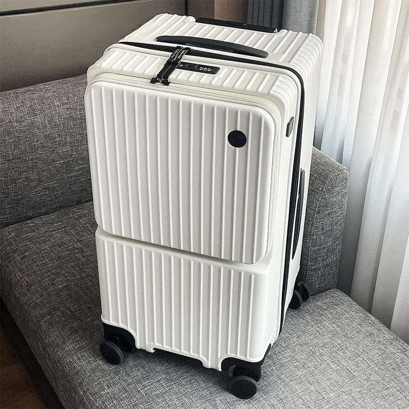 KLQDZMS High Quality 20"24"26"28"30 Inch Suitcase Front Opening Laptop Boarding Large Capacity Trolley Case Lage