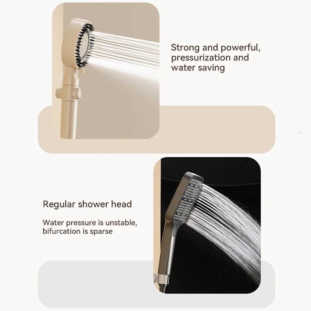 High Pressure Shower With Massage Cb Five Modes Water Saving Nozzle Pressuri Spa Shower Faucet Bathro Accessories Y251103