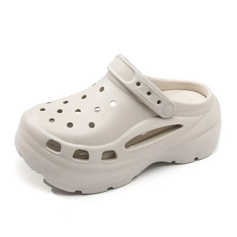 Warm hole shoes summer N slip outdoor sandals closed toe poop feeling beach thick Bot soft Bot Y250403