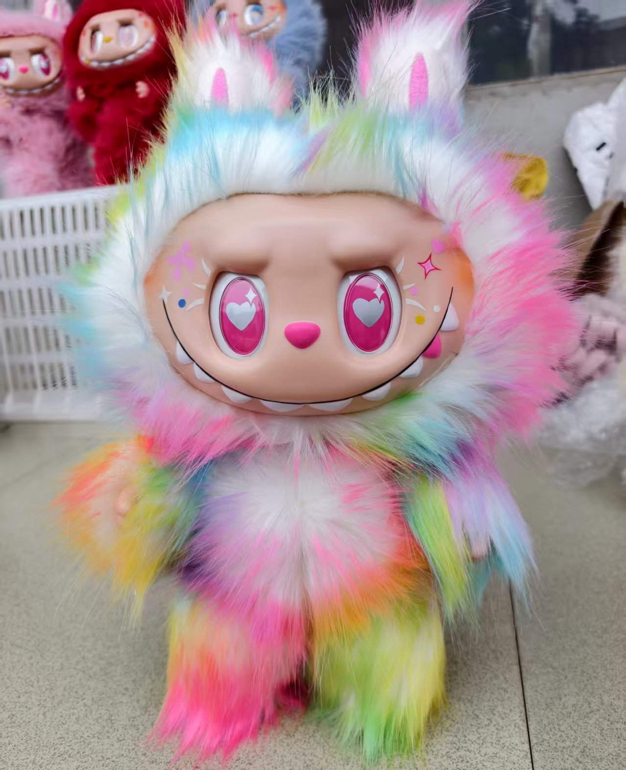 38cm zimomo Monster Labubu 38cm Angel Creative Change Doll Diy Figure Vinyl Pendant Doll Model Toy Replica Toy Birthday Gifts