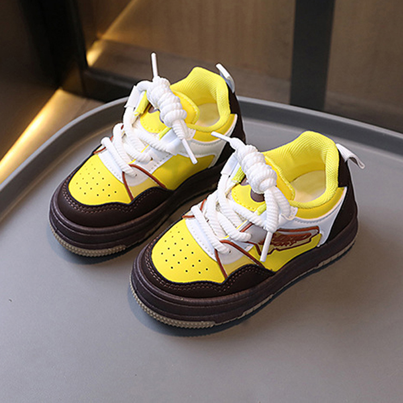 Designer Kids Shoes Thick Bottom Versatile Kids Trainers Umshop for Toddler Fashion boy School Leisure Tennis Shoes Non-slip Chunky Sizes 21 - 32 U011