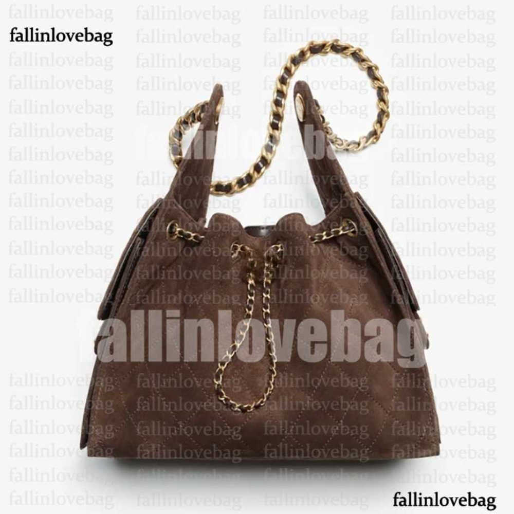 Shoulder Bags Designer Bag 25c String Bucket Tote leather Large Hobo Suede Leather Gray Casual Diamond Lattice Long Chain Crossbody Fashion Luxury bag 25s 26cm 34cm