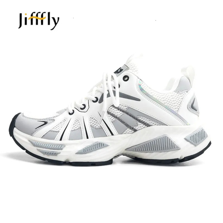 Free Shipping Jifffly Outdoor Running Shoes Breathable Trainer Sneakers for Men Women Height Increasing Plus-Size Sports Shoes
