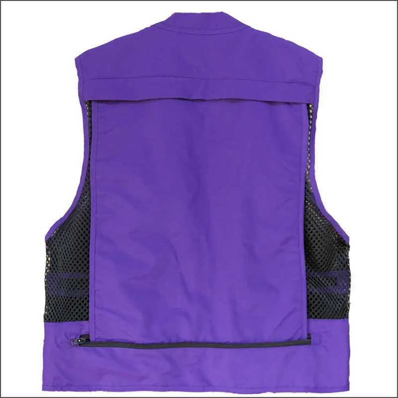 Outdoor Hiking Fishing Vest Men Summer Breathable Multi-pocket Work Wear Mesh Vest Reflective Strip Fishing Clothing Customized X250403