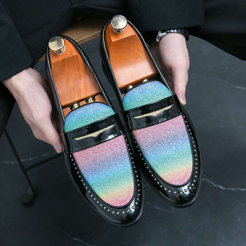 2024 Large Size Spring New Leather Fashion Men's Foot Set Business Dress Shoes UK