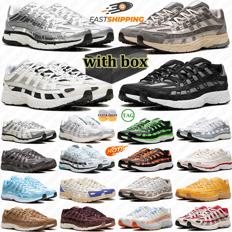 With Box Designer Running Shoes P6000 P 6000 Designer for women men Leopard Black White Brown Pink Red Mens Trainers Sports Sneakers