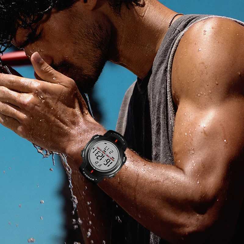 SYNOKE Brand Sports Men Watch 30M Waterproof Digital Electronic Watchs Mens Style Wristwatches Man Clock Montre HommeW251103W251104