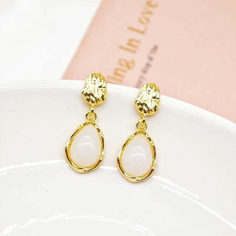 Irregular Fold Water Drop Dangle Earrings for Female Geometric Pendant Ear Wedding Jewelry Gift C251103