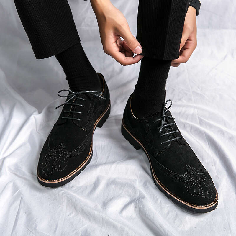 2024 Men's Large Size New Fashion British Style Business Leather Shoes Trend Dinner