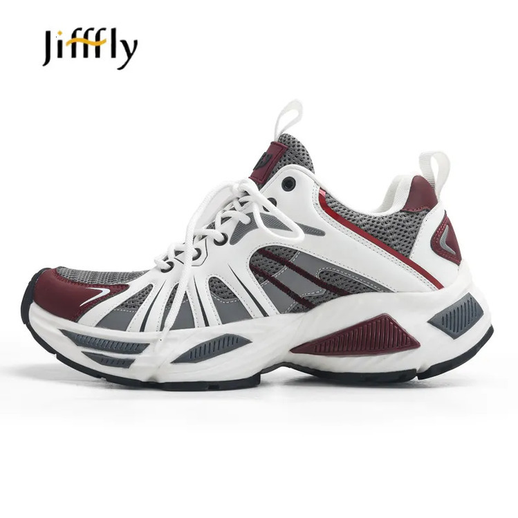 Free Shipping Jifffly Outdoor Running Shoes Breathable Trainer Sneakers for Men Women Height Increasing Plus-Size Sports Shoes