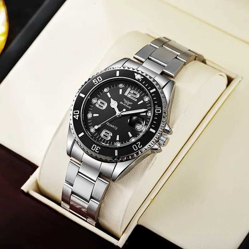 New Fashion Stainless Steel men quartz wristwatches Gold Sliver Luxury Brand Top Quality Men Quartz Watch Relogiowithout boxW251104