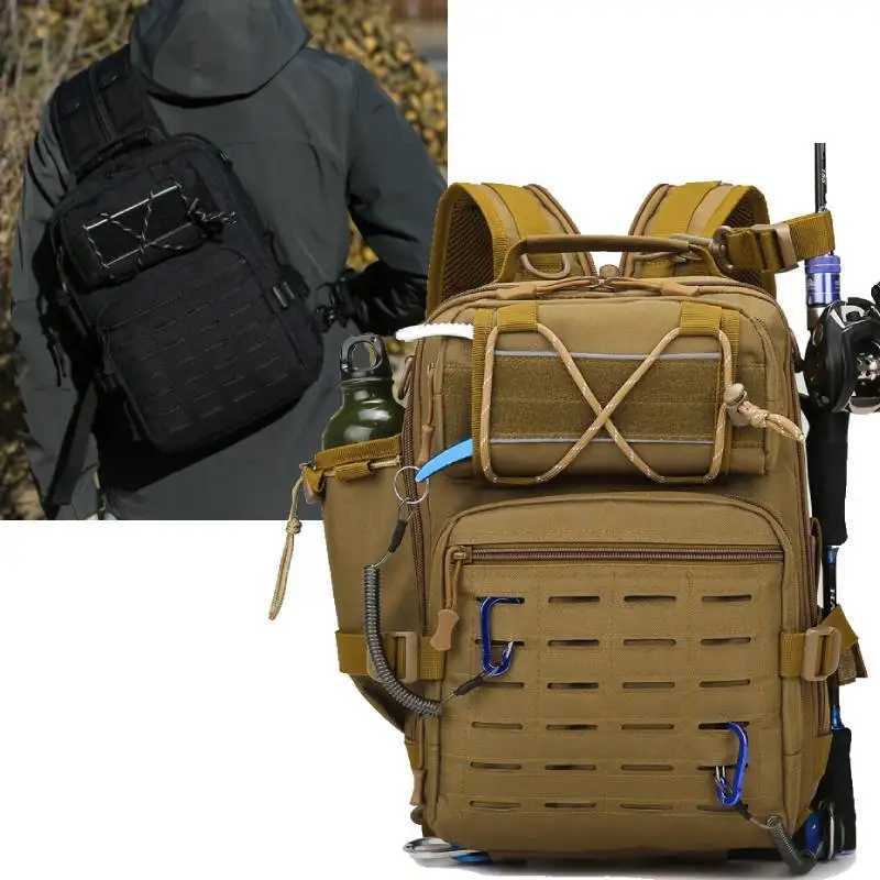 Tactical Backpack 3 Day Assault Pack Molle Bag Outdoor Hiking Camping Luggage Rucksack Travel Fishing Climbing Equipment BagsC250407