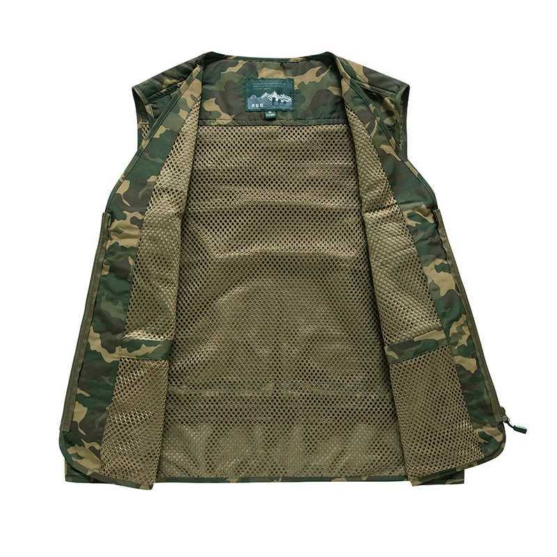Outdoor Casual Fishing Vest 7XL Men Women Summer Mesh Breathable Multi-pockets Work Wear Waistcoat Plus Size Hiking Sports Vests X250403