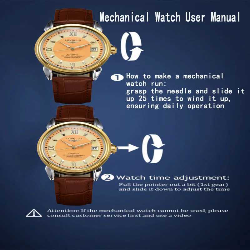 Men automatic watch date simple mechanical watches waterproof leather mens watch boyfriend giftW251104