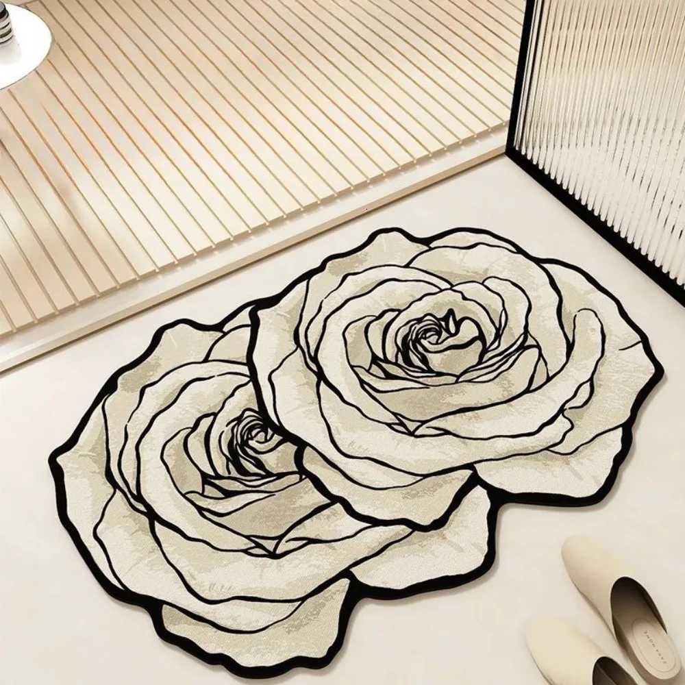 VIKAMA Irregular Floral Shape Bathroom Towel Quick Drying Slip Resistant Stain Resistant Machine Washable Room Home Decor C251103