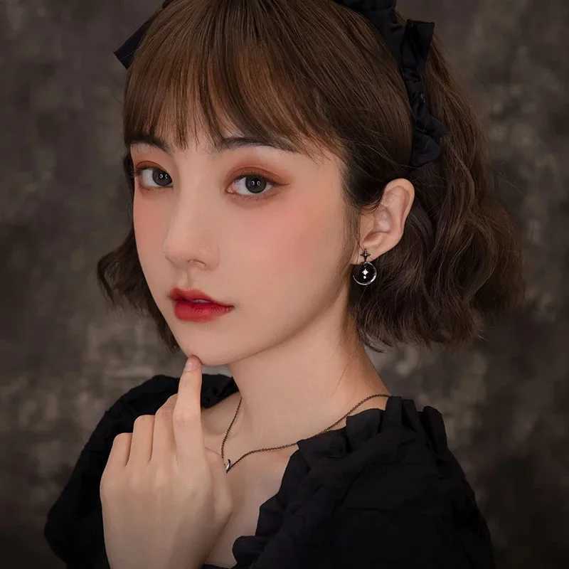 925 Sterling Silver Needle Crystal Earrings Moon Design Pendant Eardrop for Women Earring Stud Trendy Women Earring Dangle C251103