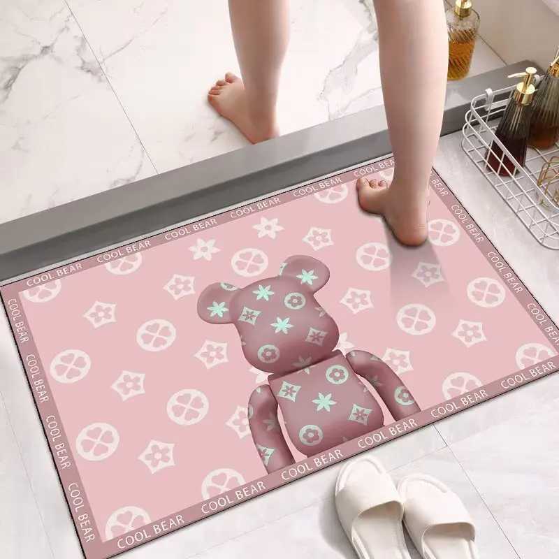 Bathroom floor mat water-absorbing non-slip quick-drying foot mat at the door of the bathroom diatom mud carpet bathroom mat C251103