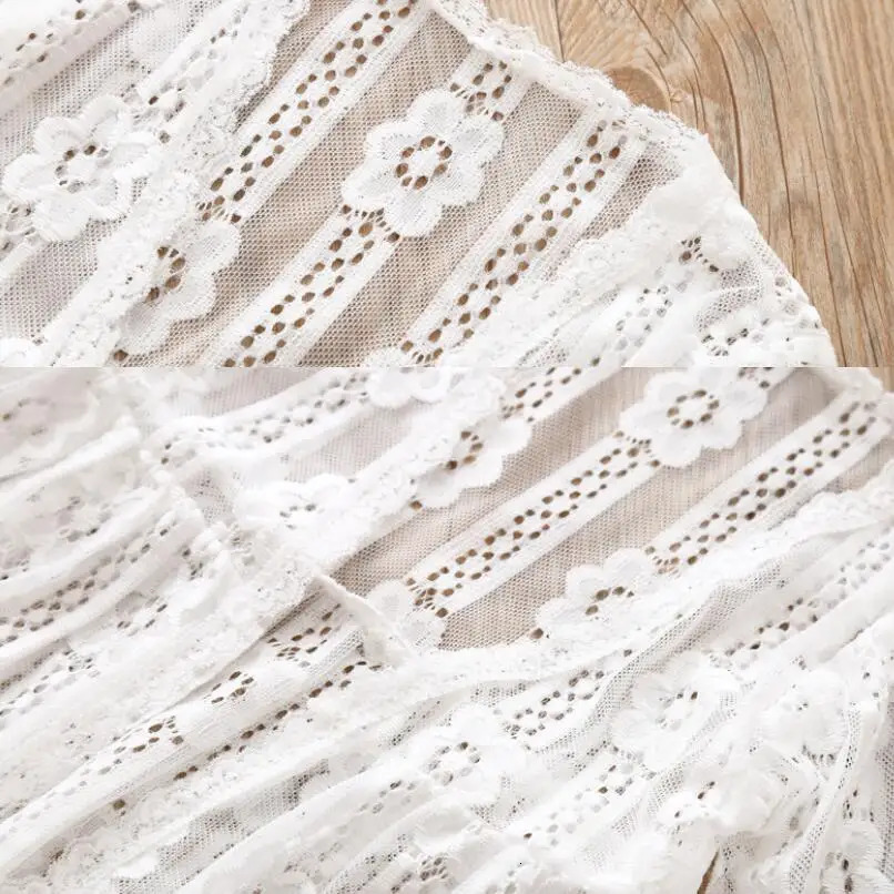 Baby and toddler clothing girls white shirt cardigan wool sweater childrens summer coat lace sun protection 250325z