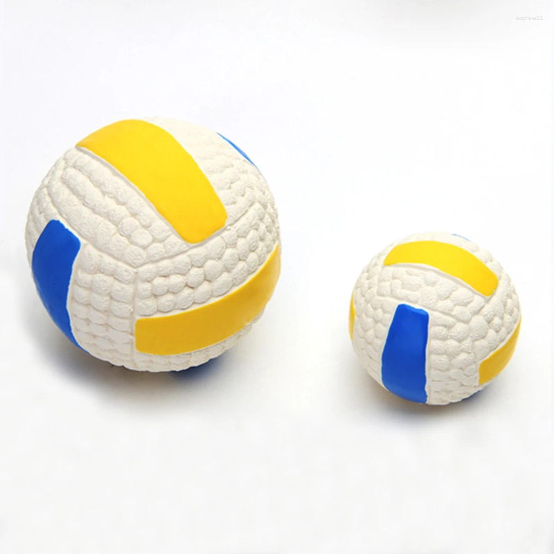 Update Squeaky Dog Toys Durable Interactive Puppy Chew Toy Latex Pet Molar Cleaning Teeth Anti Bit Floating Ball Bulldog Supplies